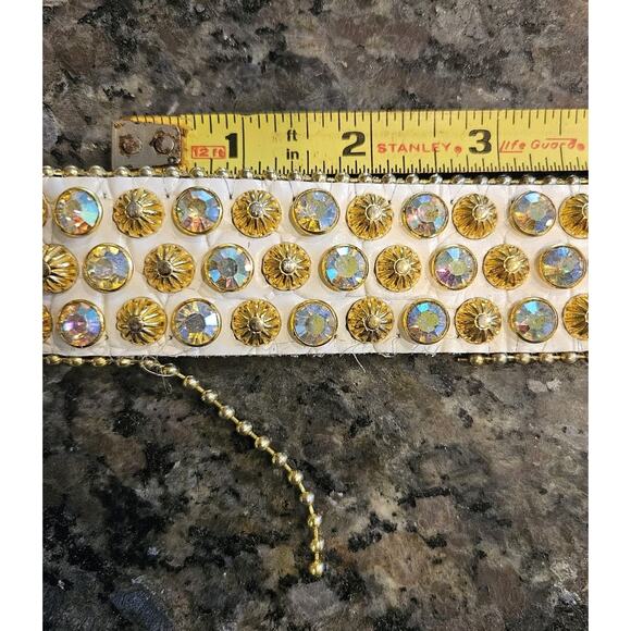 Elite Premium Denim Designer Belt Hiphop Size Large 34-36 White Heavy Duty - Picture 5 of 5